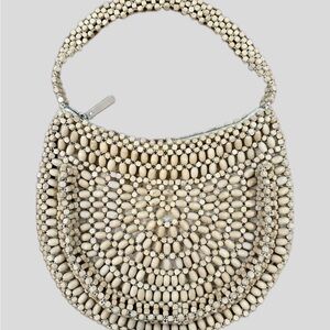Club Monaco wood Beaded Shoulder Bag